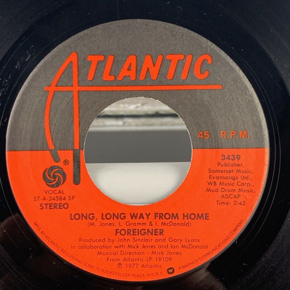 Foreigner –‎ Long, Long Way From Home/The Damage Is Done [7" 45 RPM 1977]